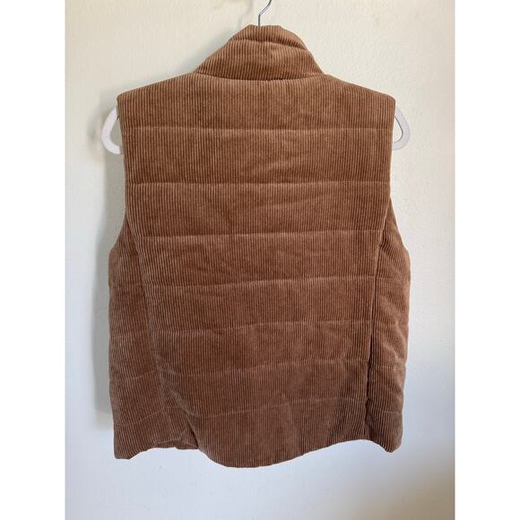 Becool Women's Corduroy Ribbed Full-Zip Vest Mock Neck Fall Winter Gear Size L - Picture 3 of 8